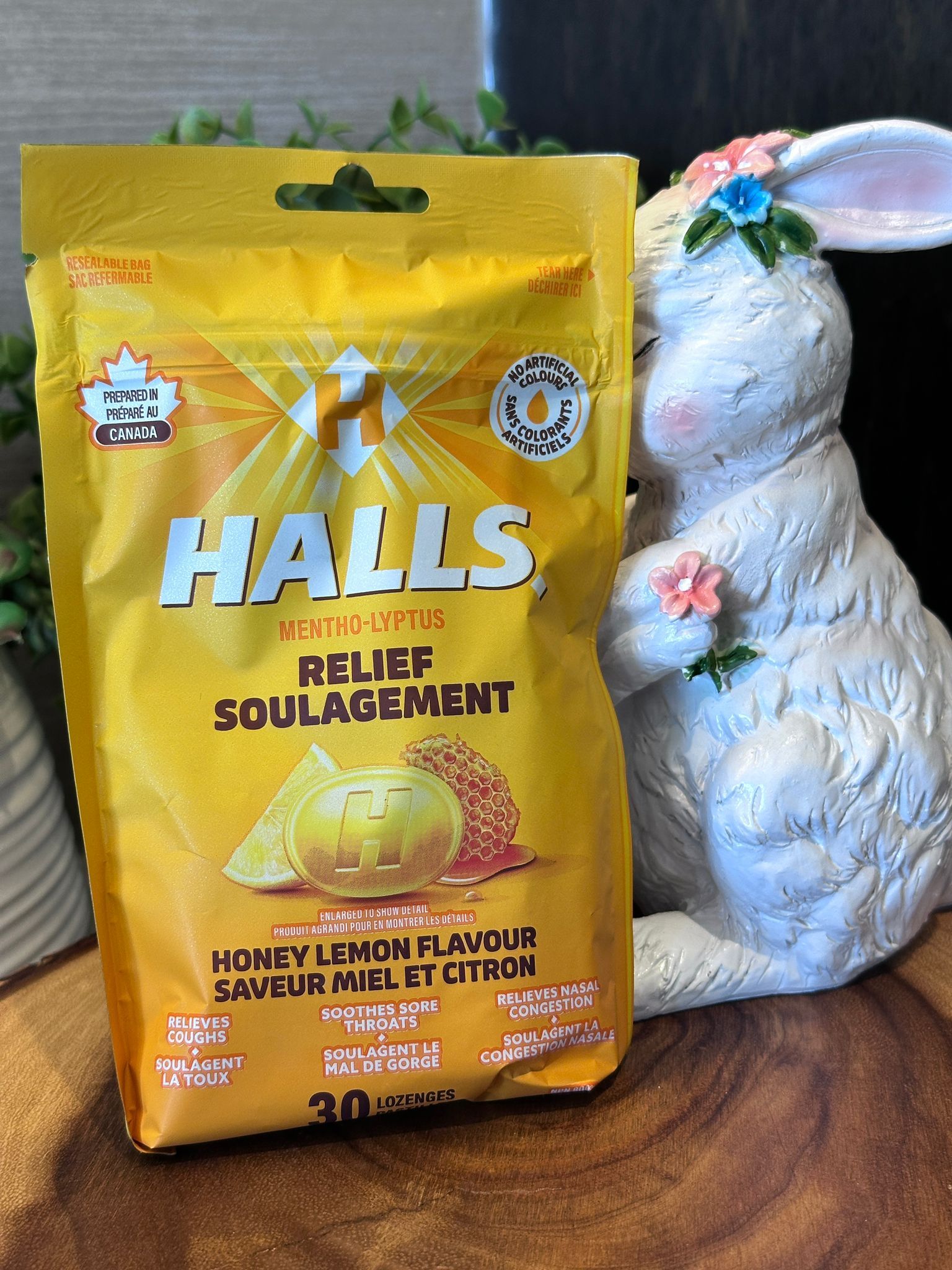 RP138 Halls 止咳蜂蜜檸檬潤喉糖 30粒  **到期日: 約2027/06