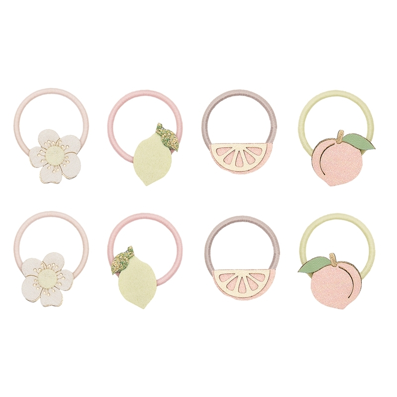 Mimi & Lula 甜櫻果漾-蜜桃柑橘迷你髮束8入