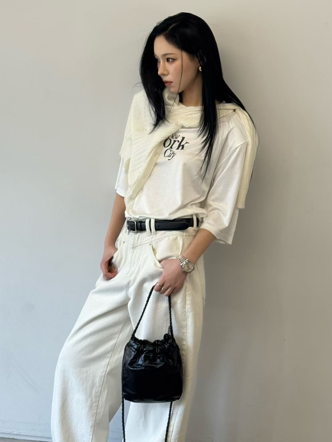 NewYorkCity配色字母短袖圓領棉TEE / 3色