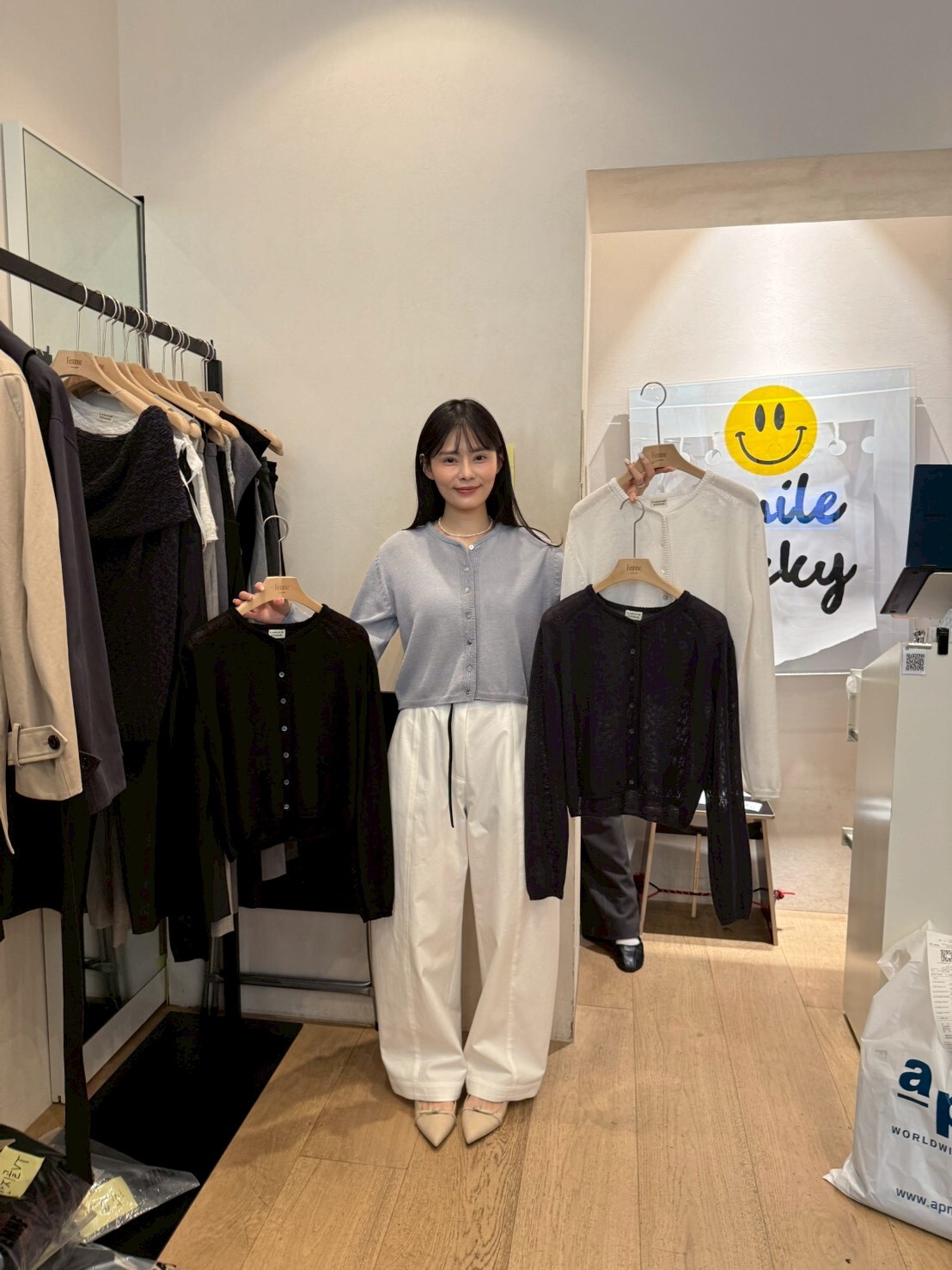 LF6034 簡約軟綿排扣小外套