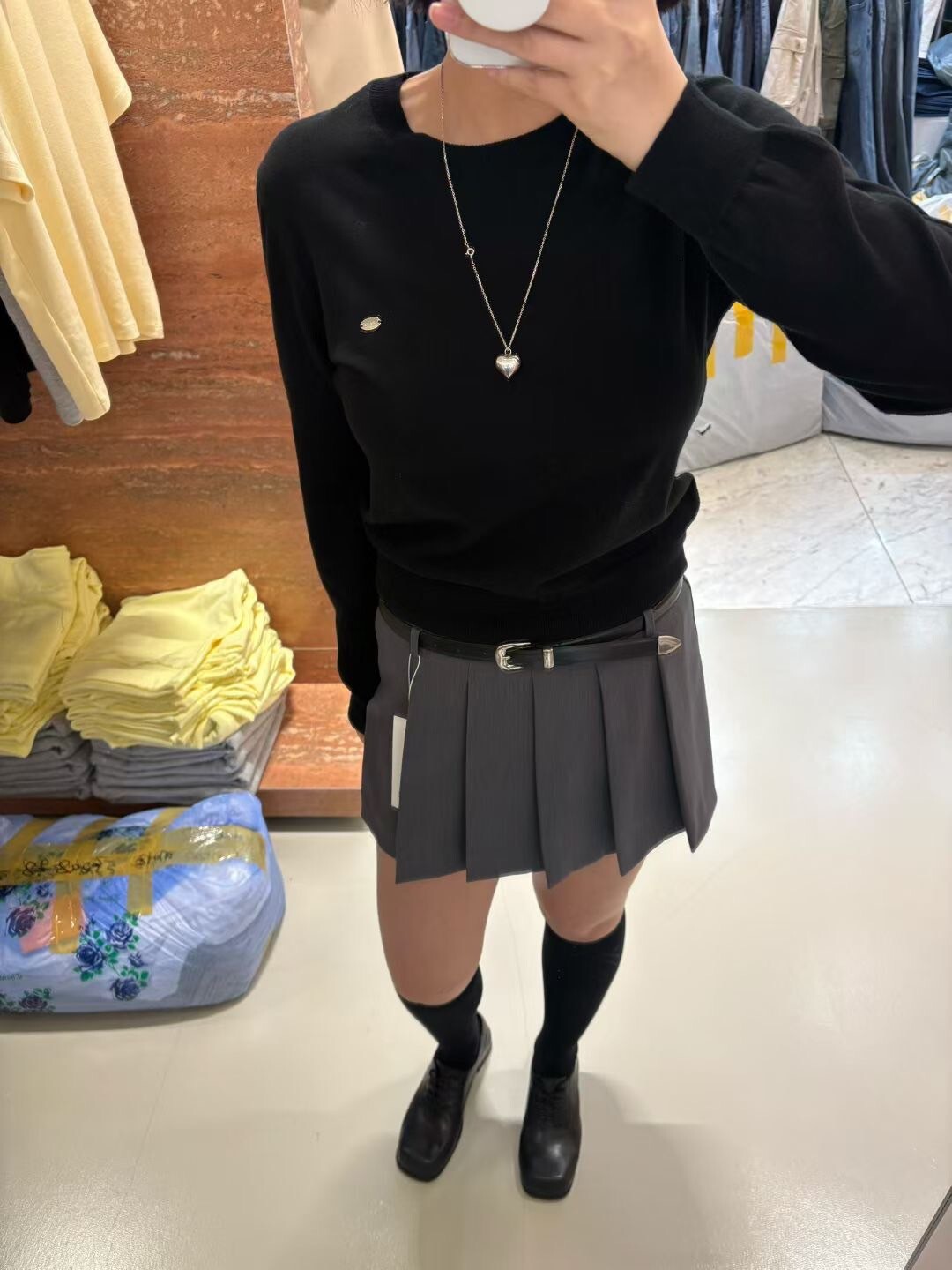 名品風挺版西裝百摺短褲裙-S-M / 2色