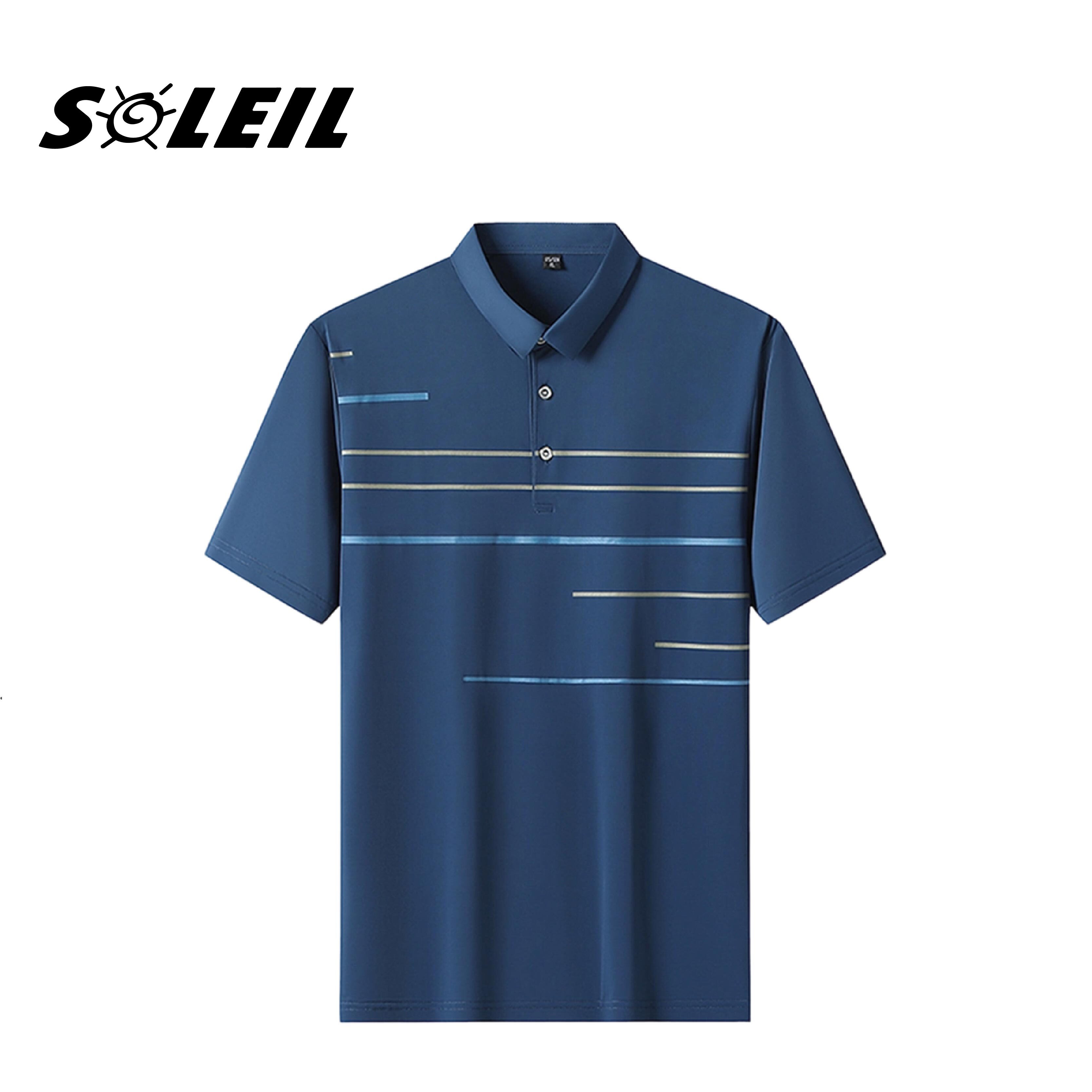 SOLEIL 條紋冰絲POLO衫 男款 (3色) 10SL2529A