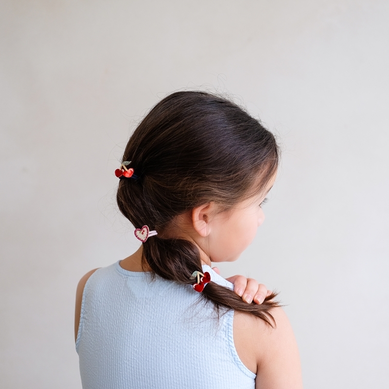 Mimi & Lula 甜心愛戀-櫻桃愛心迷你髮束6入