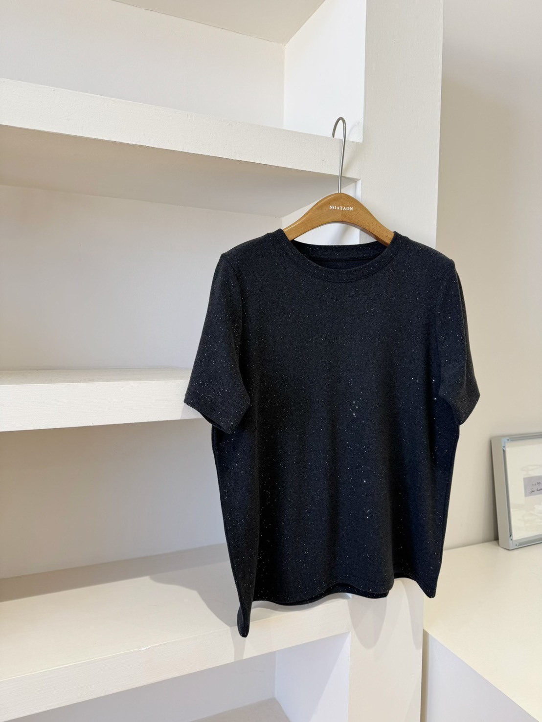 No.1664 星空模毛圓領短T