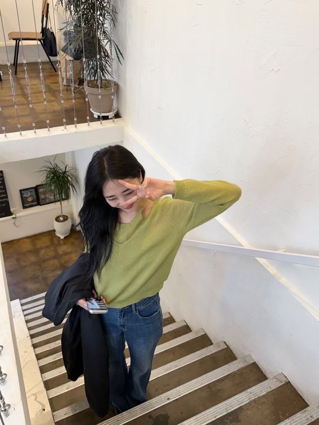 繞脖細肩帶背心上衣+同色系針織上衣SET / 3色