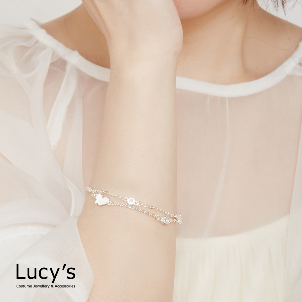 925純銀 愛戀微光 雙層手鍊 (128015)