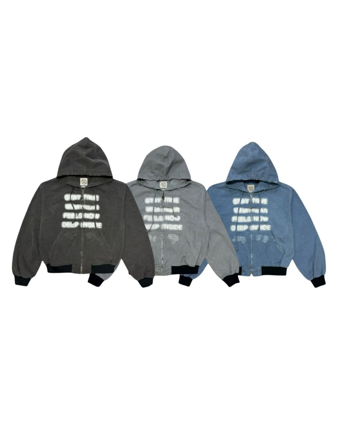 圖案連帽拉鍊外套 APT-013JK