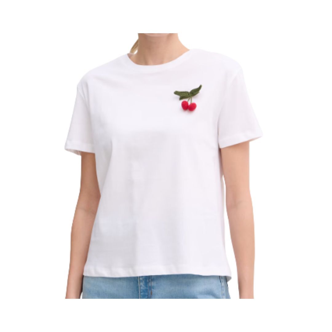 1TS0319-124 [TWINSET] T-Shirt White #261TT2271 (C-EU-E)