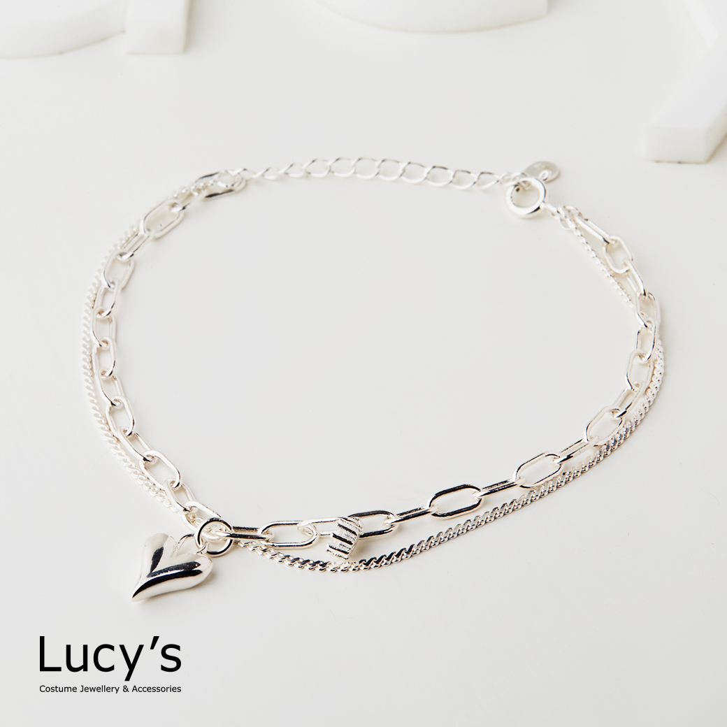 925純銀 純愛 雙層手鍊 (121001)