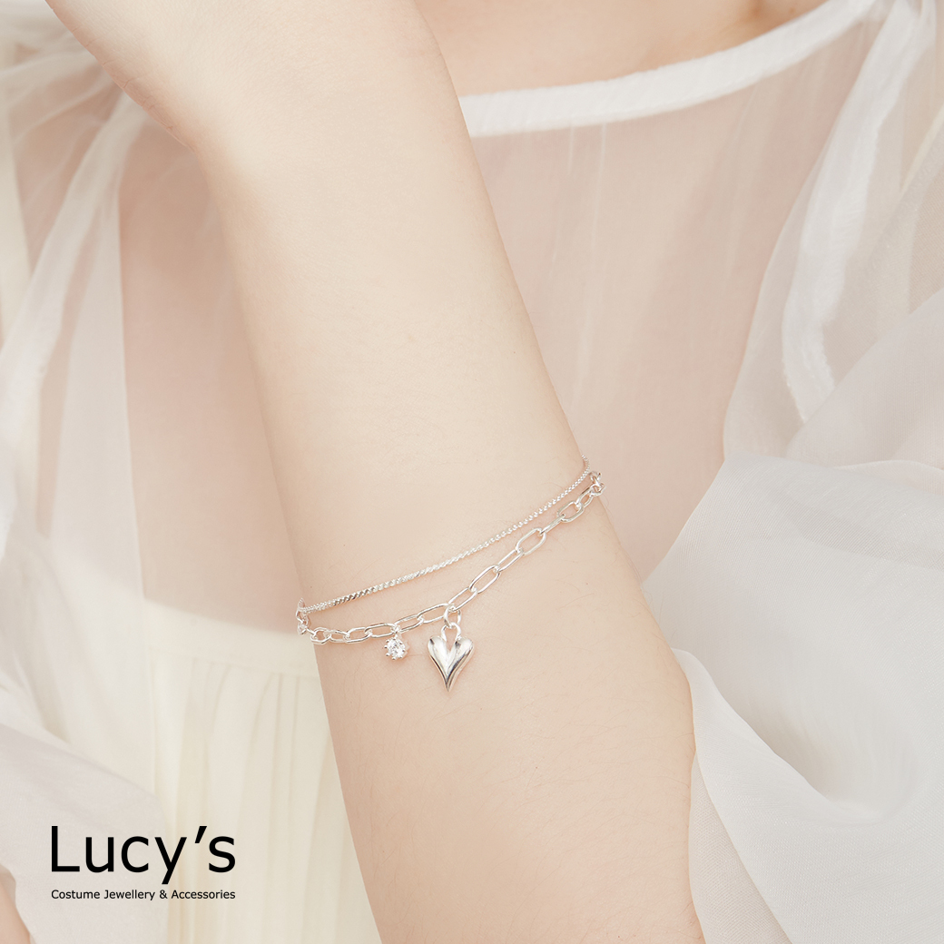 925純銀 純愛 雙層手鍊 (121001)