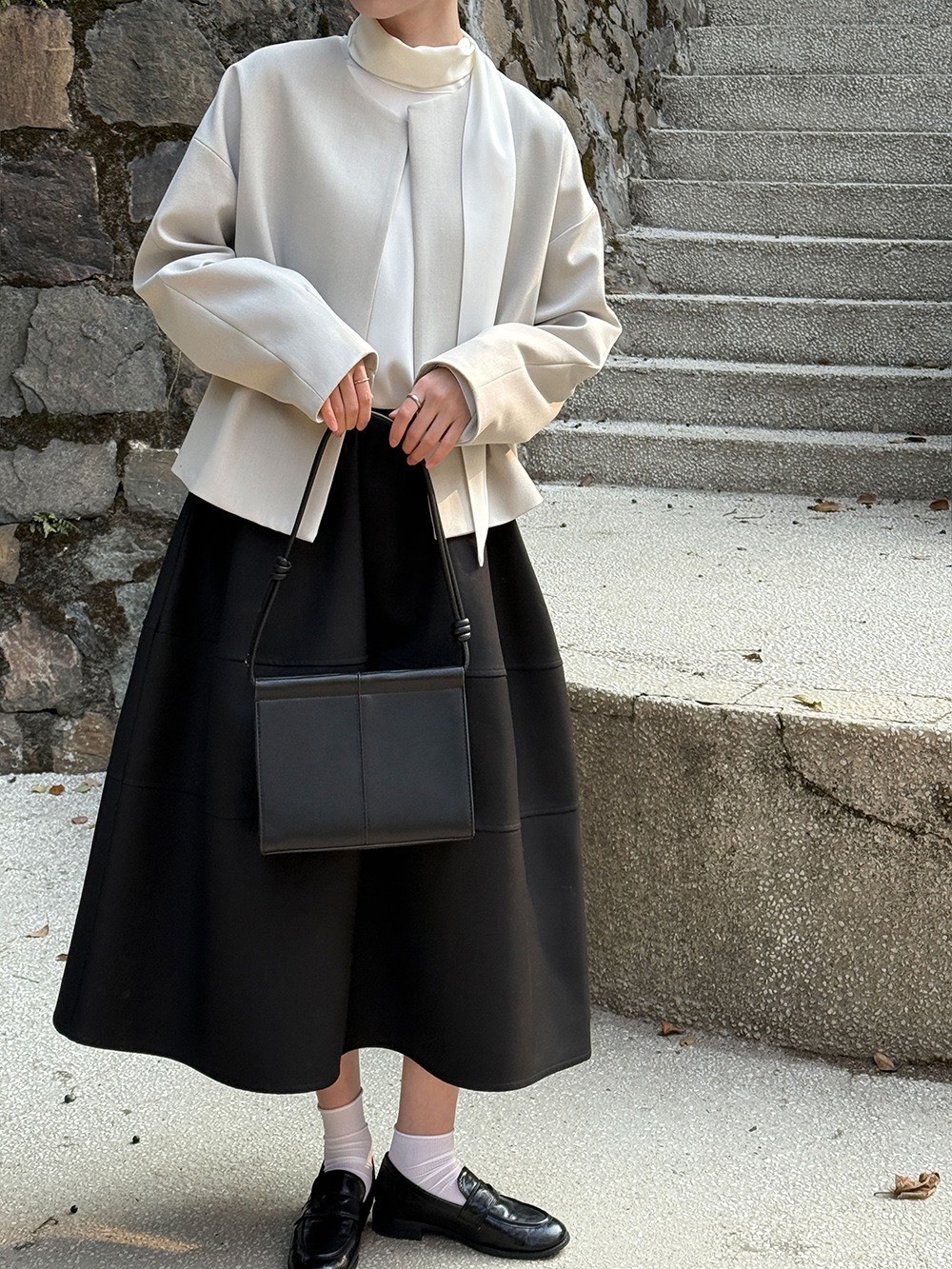 No.5011 高級立體拼接花苞裙