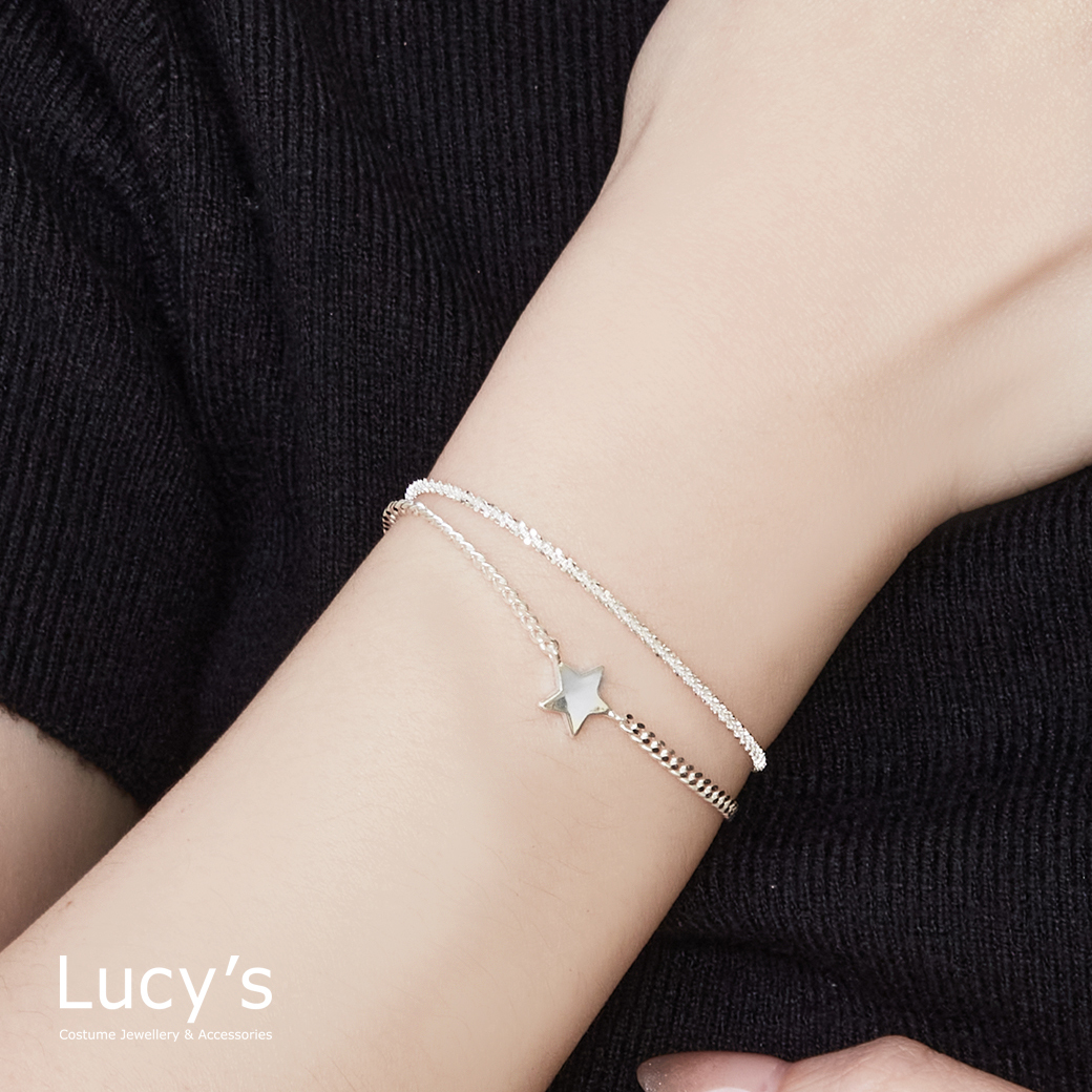 925純銀 滿天星 雙層手鍊 (126493)