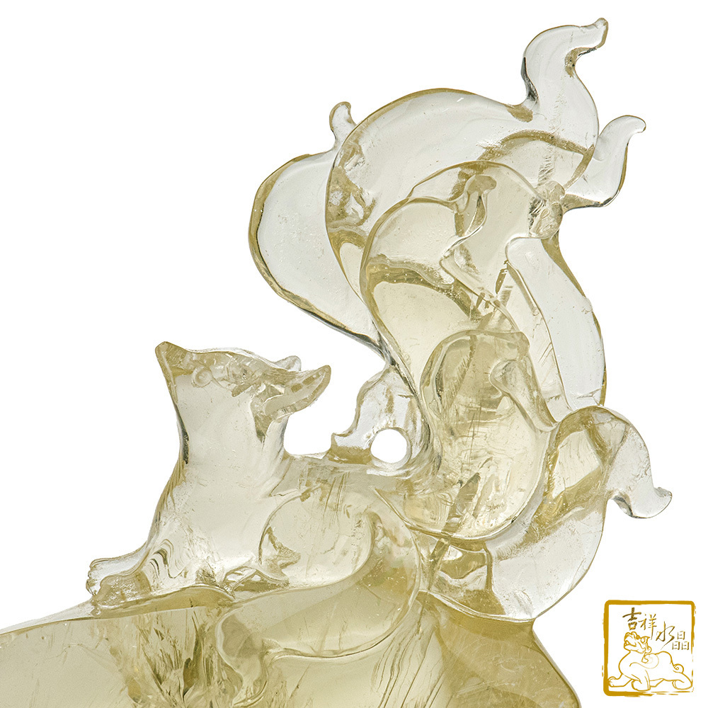 黃水晶狐仙 331g 九尾狐仙