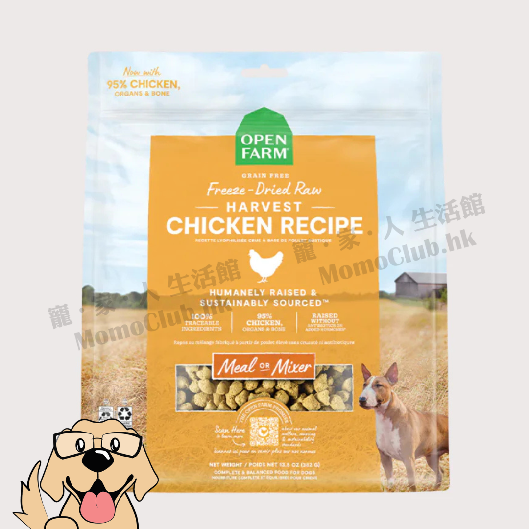 Open Farm - 冷凍走地雞生肉狗糧 13.5oz