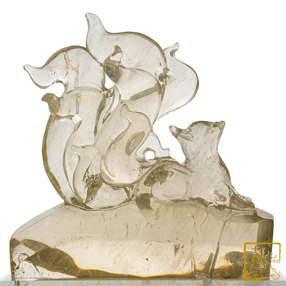 黃水晶狐仙 464g 九尾狐仙