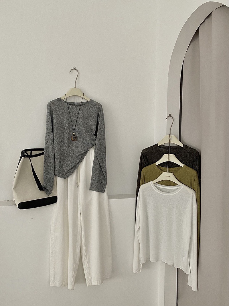 No.1660 圓領亞麻輕薄罩衫