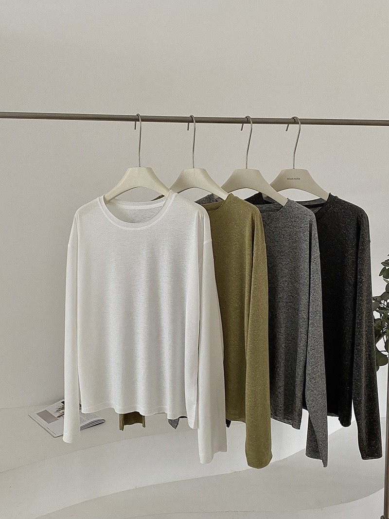 No.1660 圓領亞麻輕薄罩衫