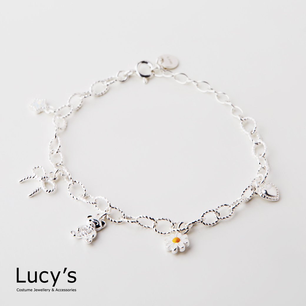 KIDS 兒童系列｜925純銀 小熊世界 手鍊 (130214)