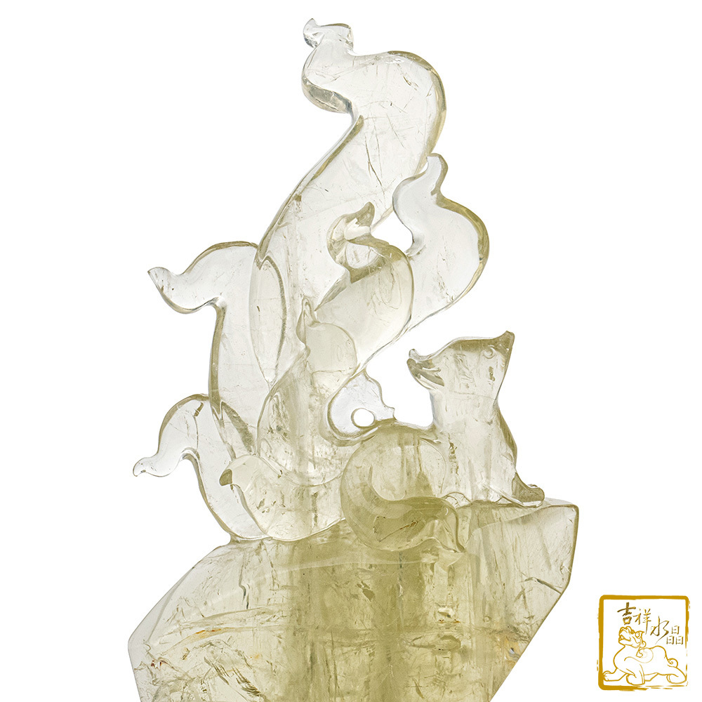 黃水晶狐仙 586g 九尾狐仙