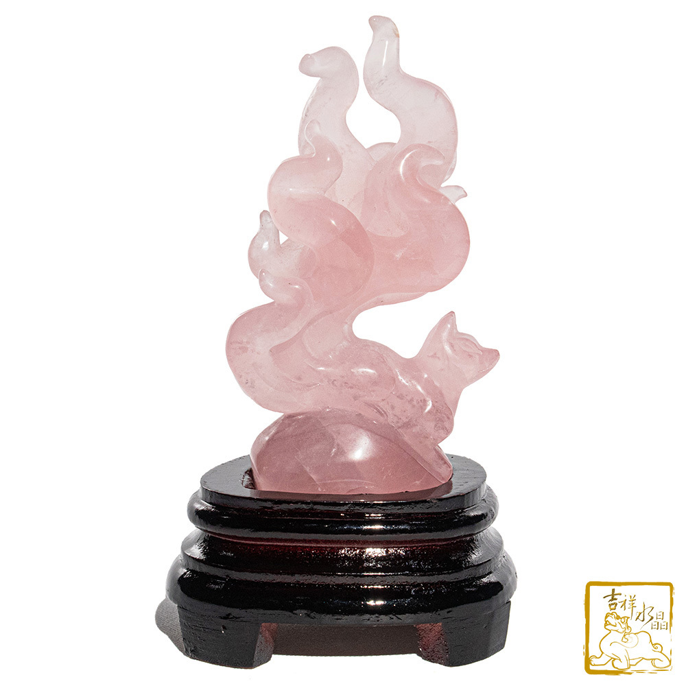 粉水晶狐仙 312g 九尾狐仙