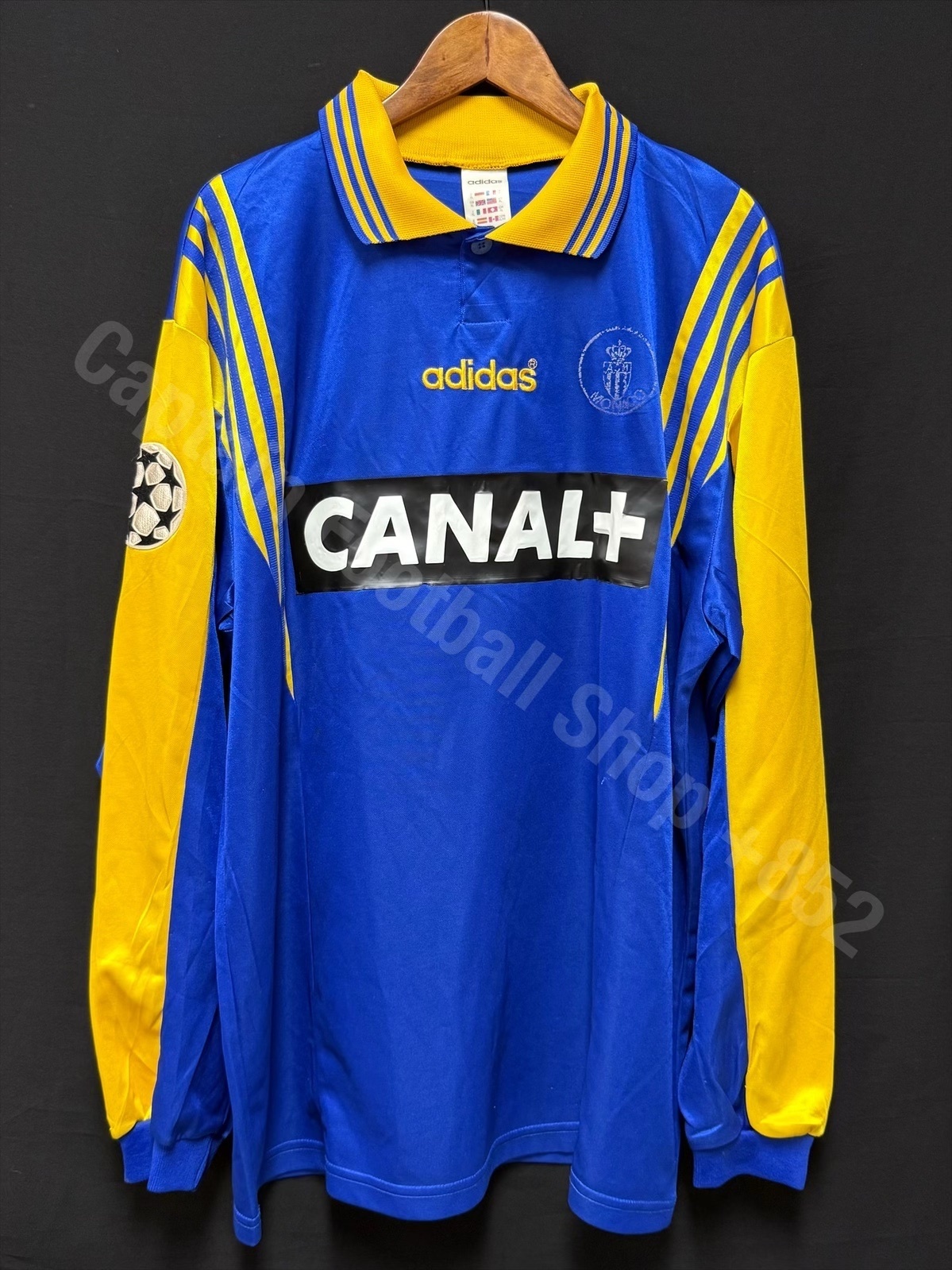 (Signed Match Issue) AS Monaco 1997-1998 UEFA Champions League Adidas L/S Away Match Issue Shirt #12 HENRY