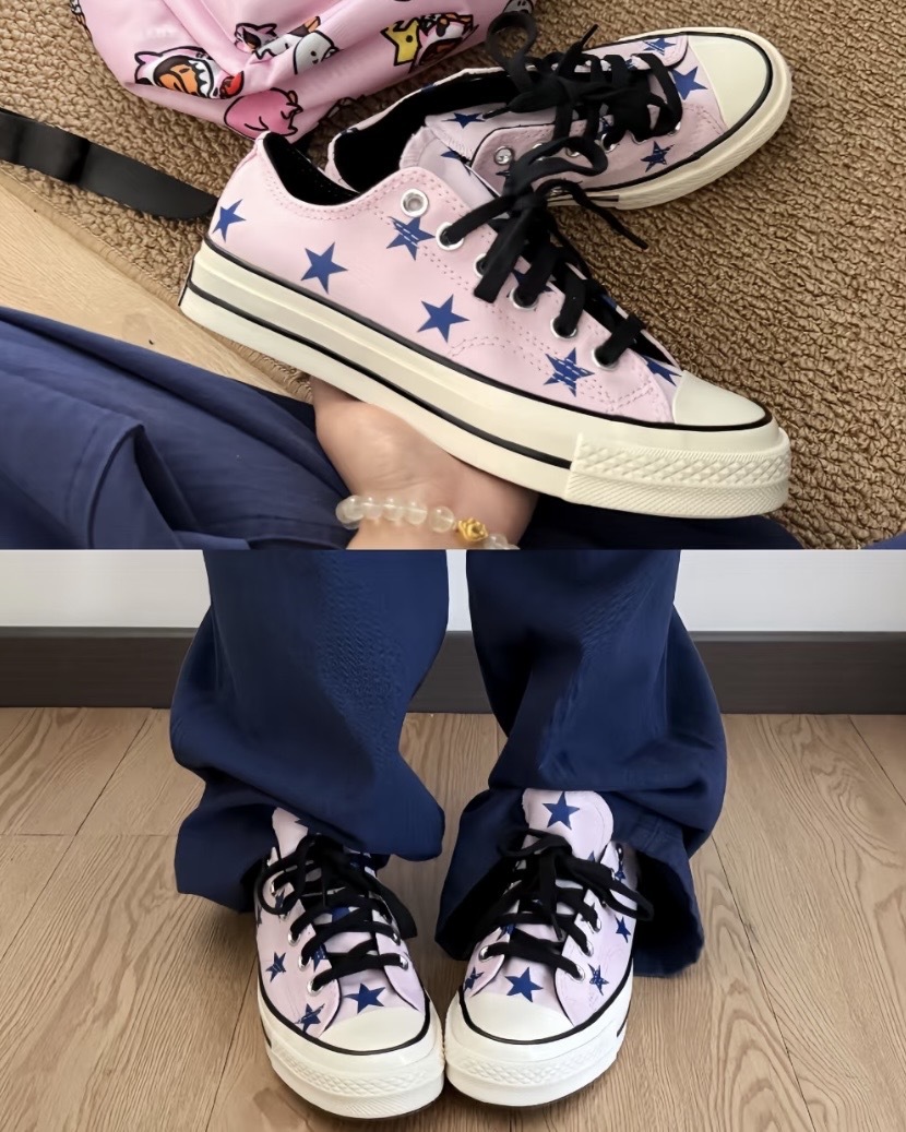 CONVERSE 1970S CHUCK 70 粉紅藍莓 星星 奶油底 低筒 男女鞋 A17820C / 預購