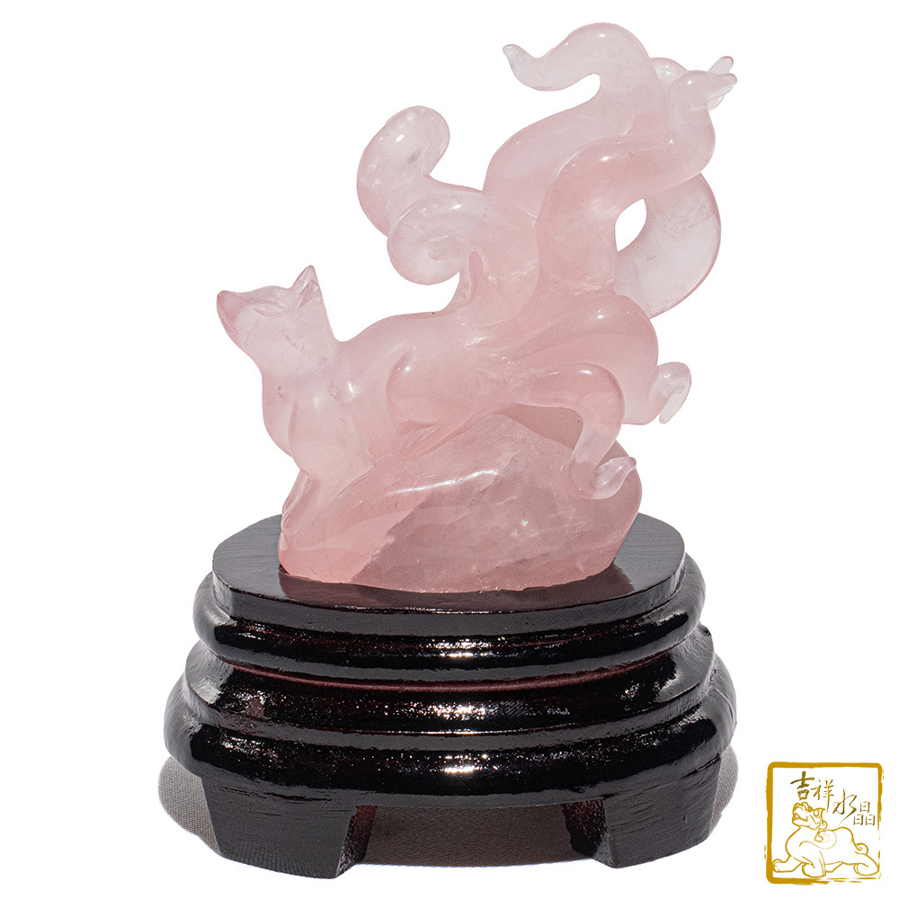 粉水晶狐仙 267g 九尾狐仙