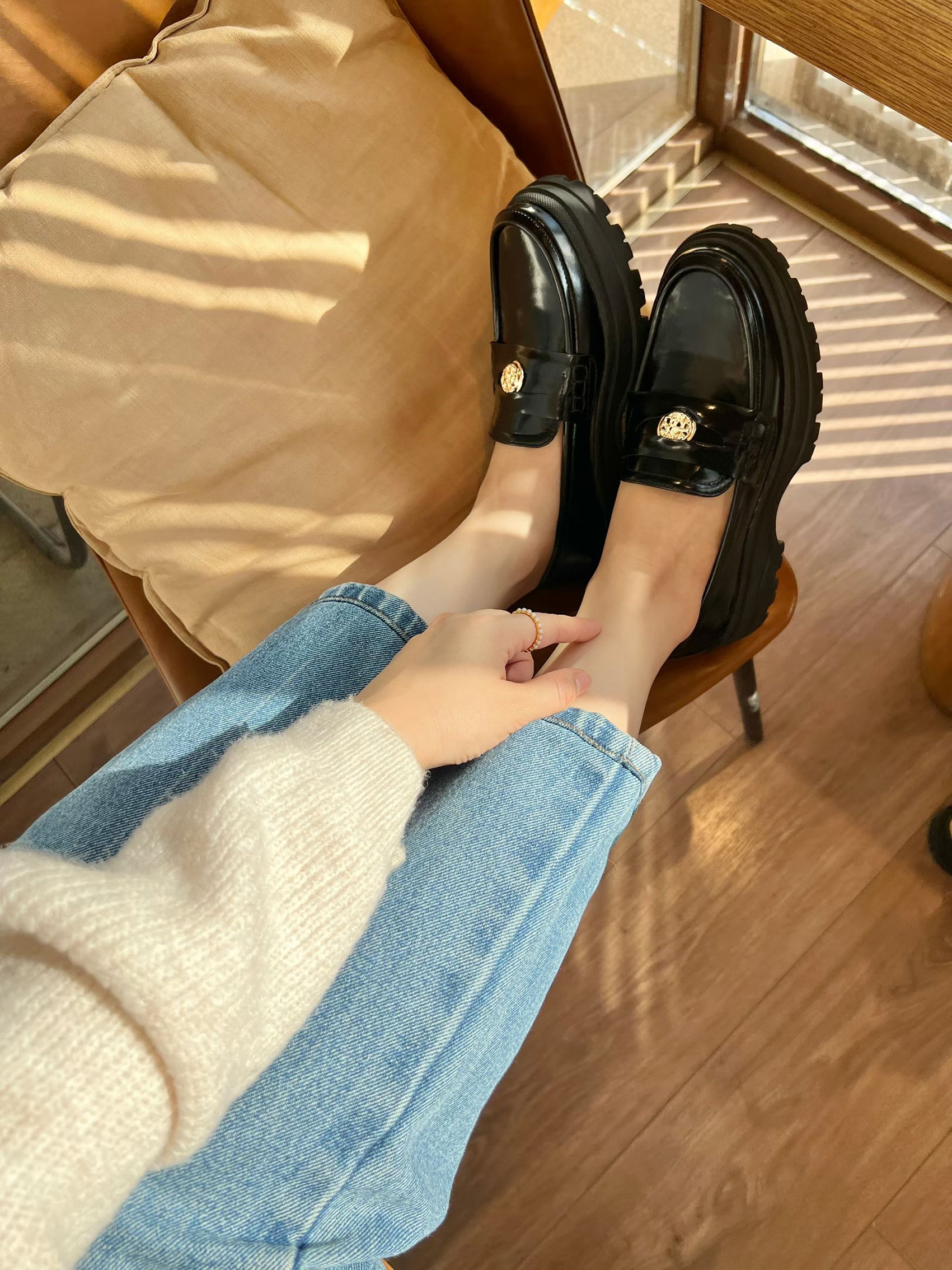 👑 2026 SS 真皮金扣厚底 Loafer 👑