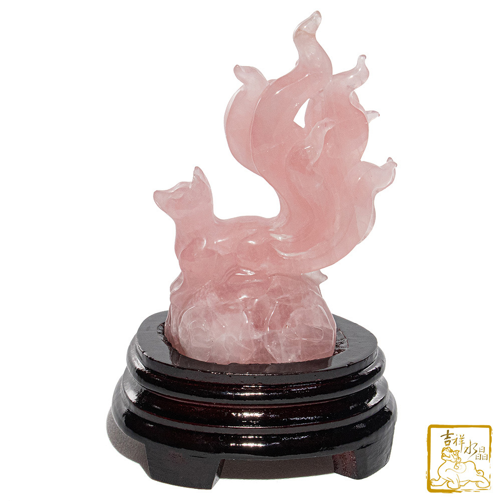 粉水晶狐仙 406g 九尾狐仙