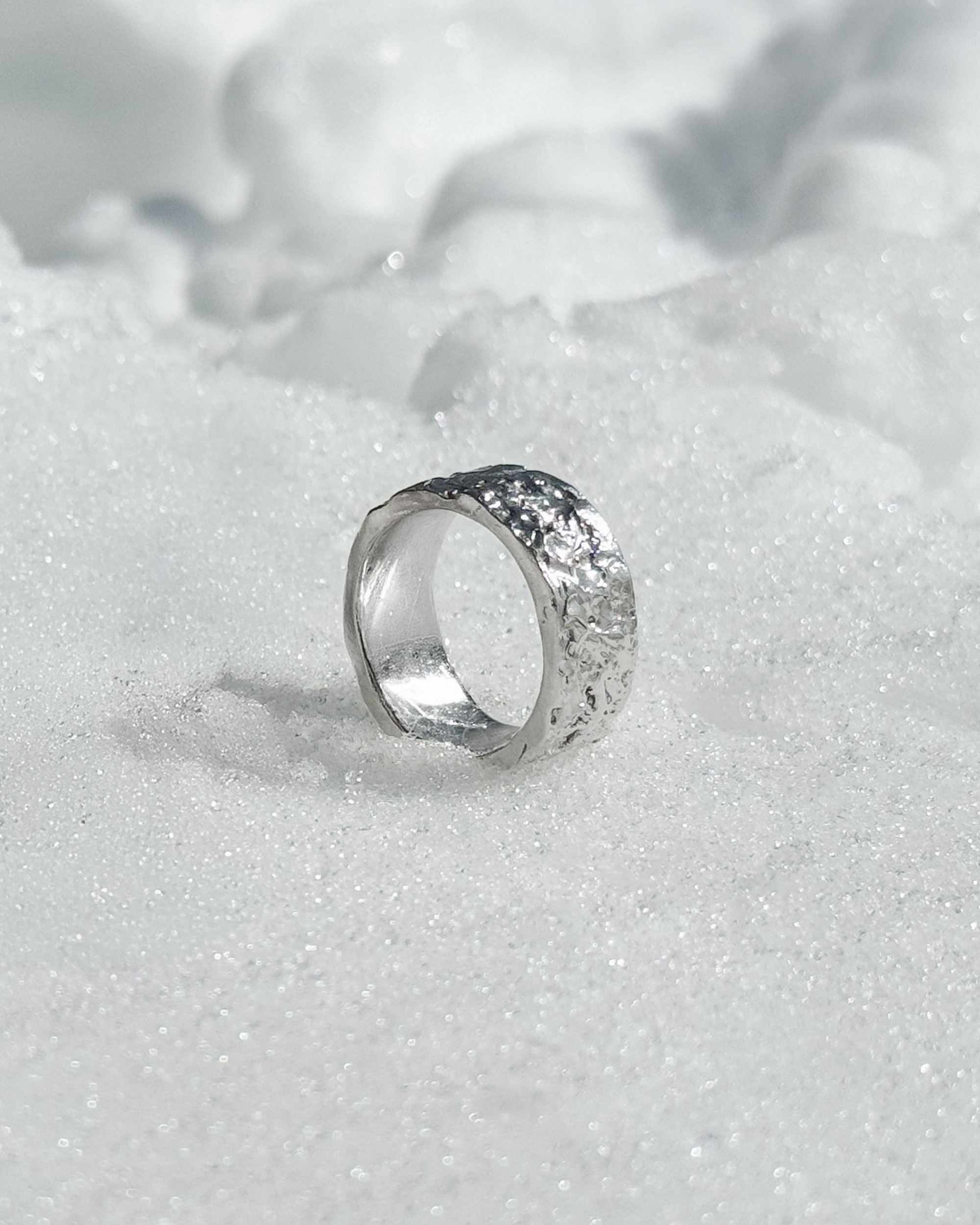 PROJ-ORNMNT 熔岩銀戒 10mm