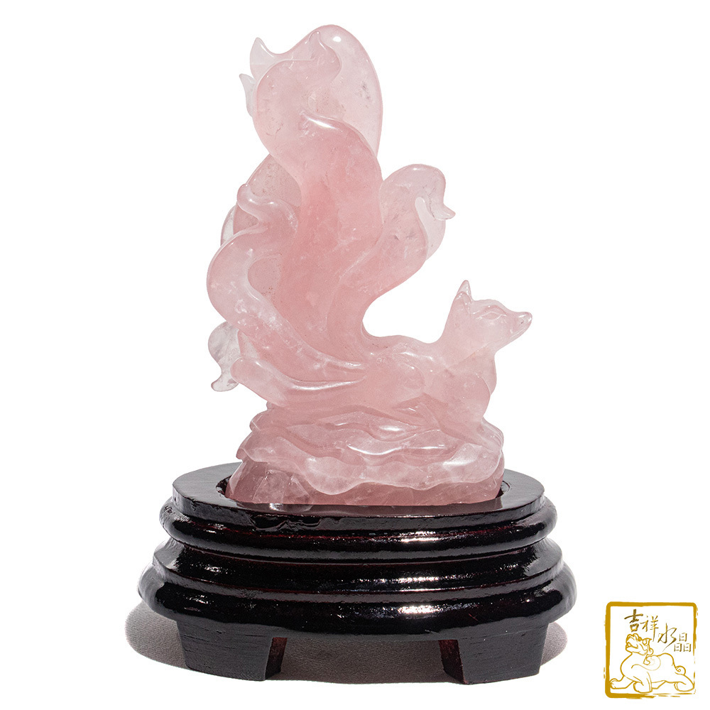 粉水晶狐仙 419g 九尾狐仙