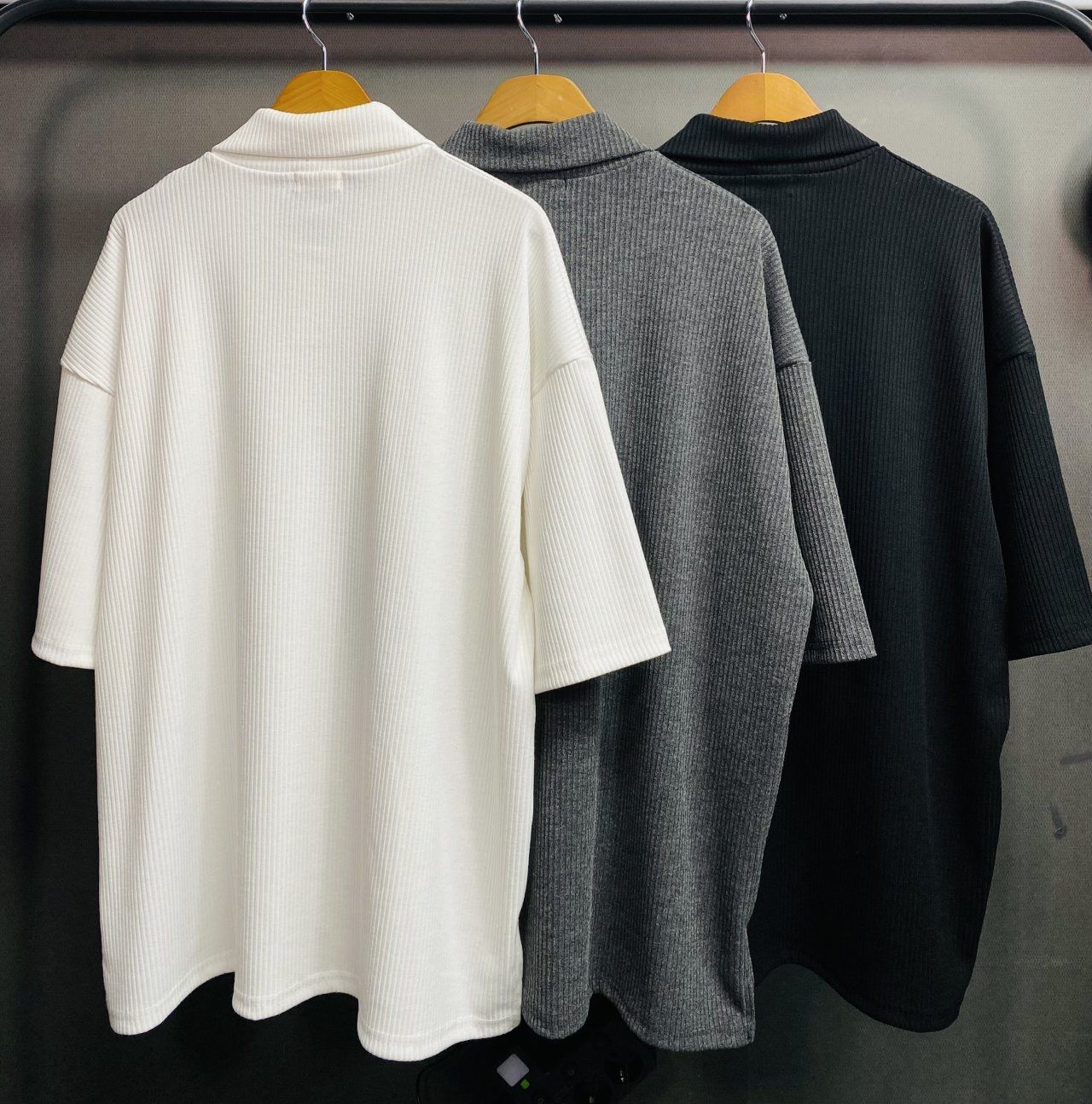 暗直紋短袖Polo Tee UNSTANDARD-142T