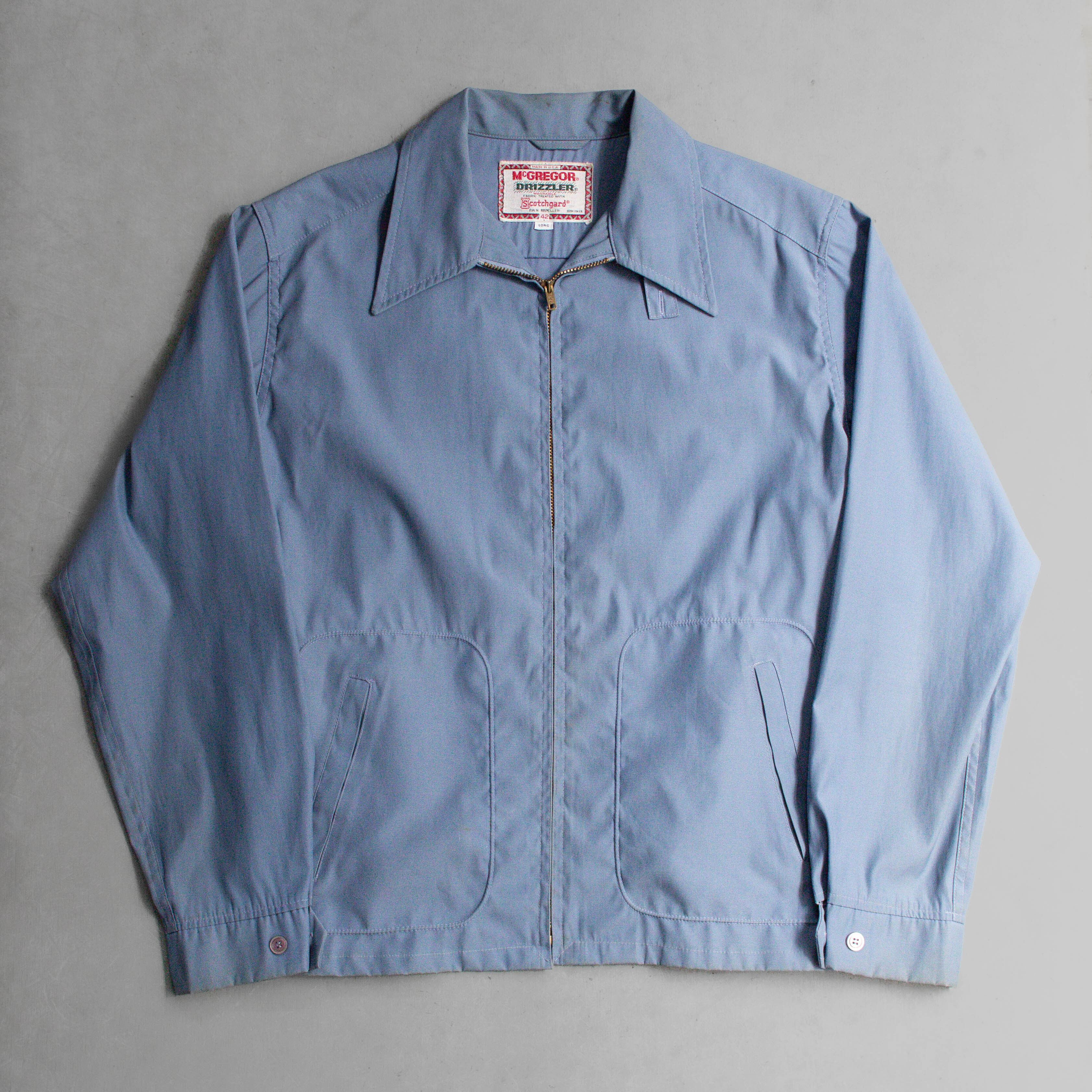 50-60S MCGREGOR DRIZZLER JACKET 美國製 淺藍 哈靈頓 防風 夾克 外套
