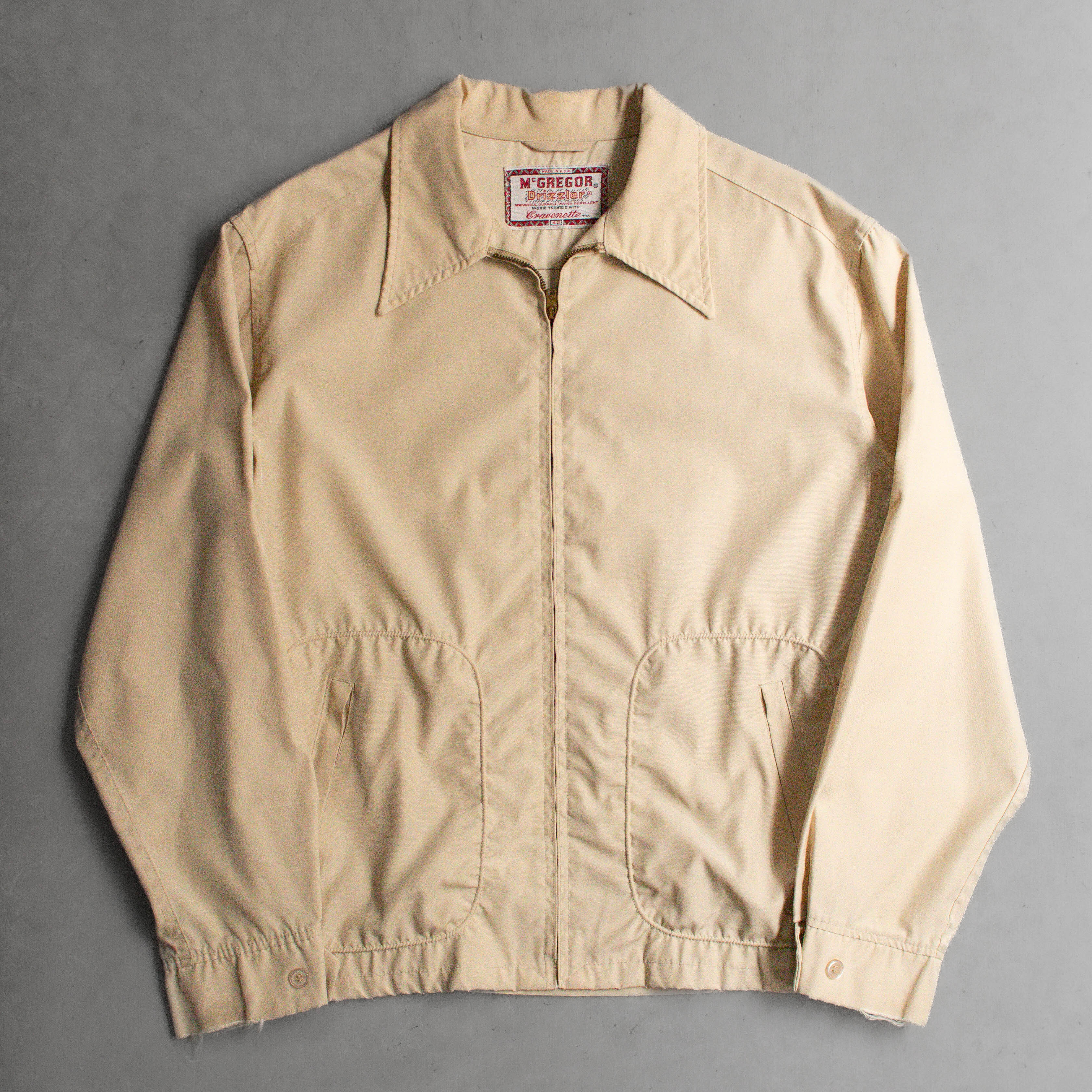 50-60S MCGREGOR DRIZZLER JACKET 美國製 淺卡其 哈靈頓 防風 夾克 外套