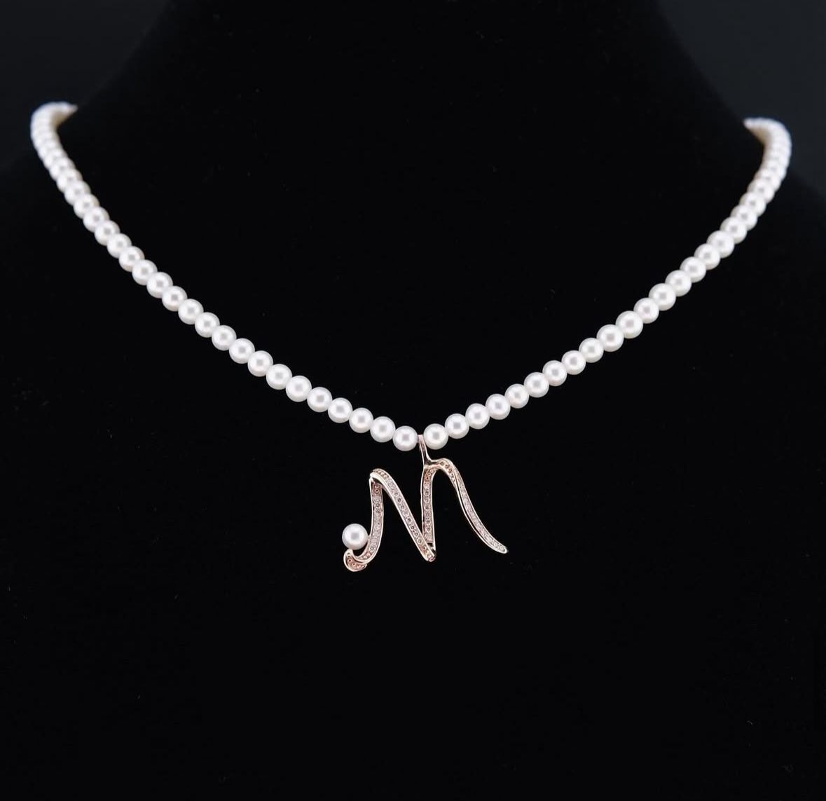 A94 英文字母珍珠頸鏈 (訂製A-Z)