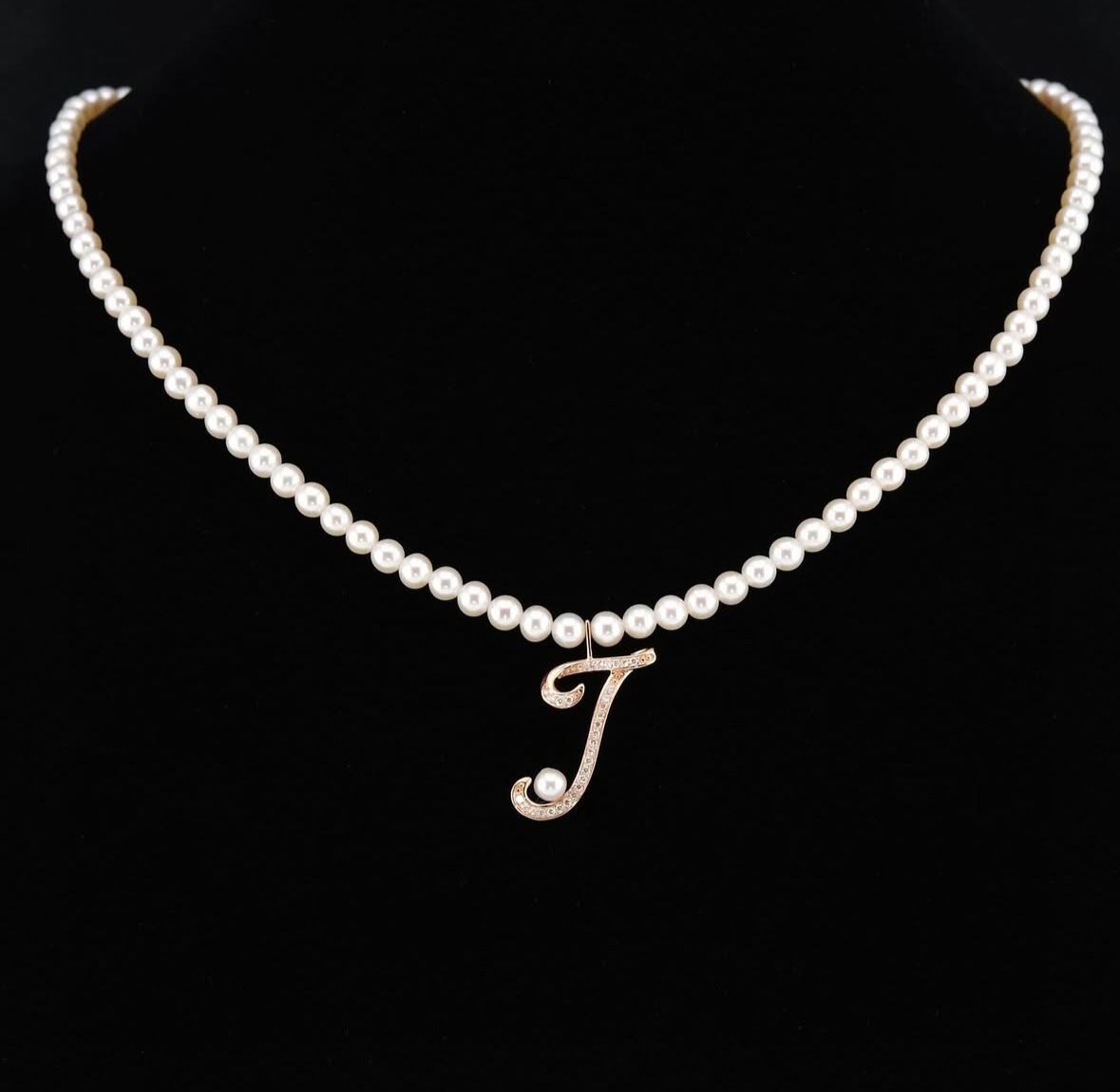 A94 英文字母珍珠頸鏈 (訂製A-Z)