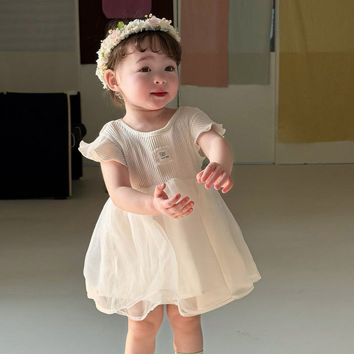 正韓夏AIAI 木耳小標紗裙