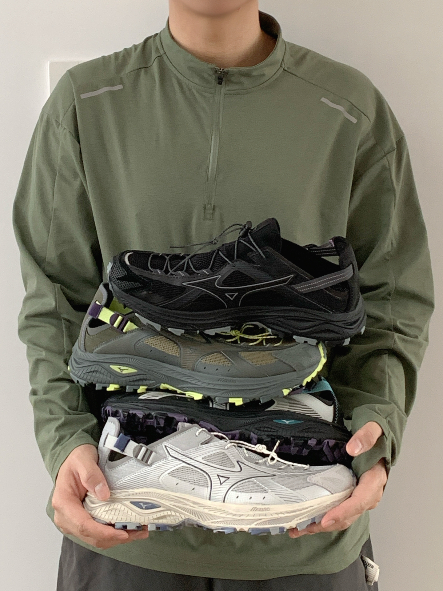 代購-Mizuno Racer Trail SE V2 戶外運動 透氣速乾 溯溪鞋 男女同款 棕綠/黑/黑灰/銀灰