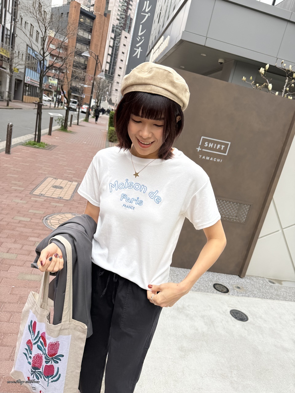 正韓水藍masion刺繡字母T