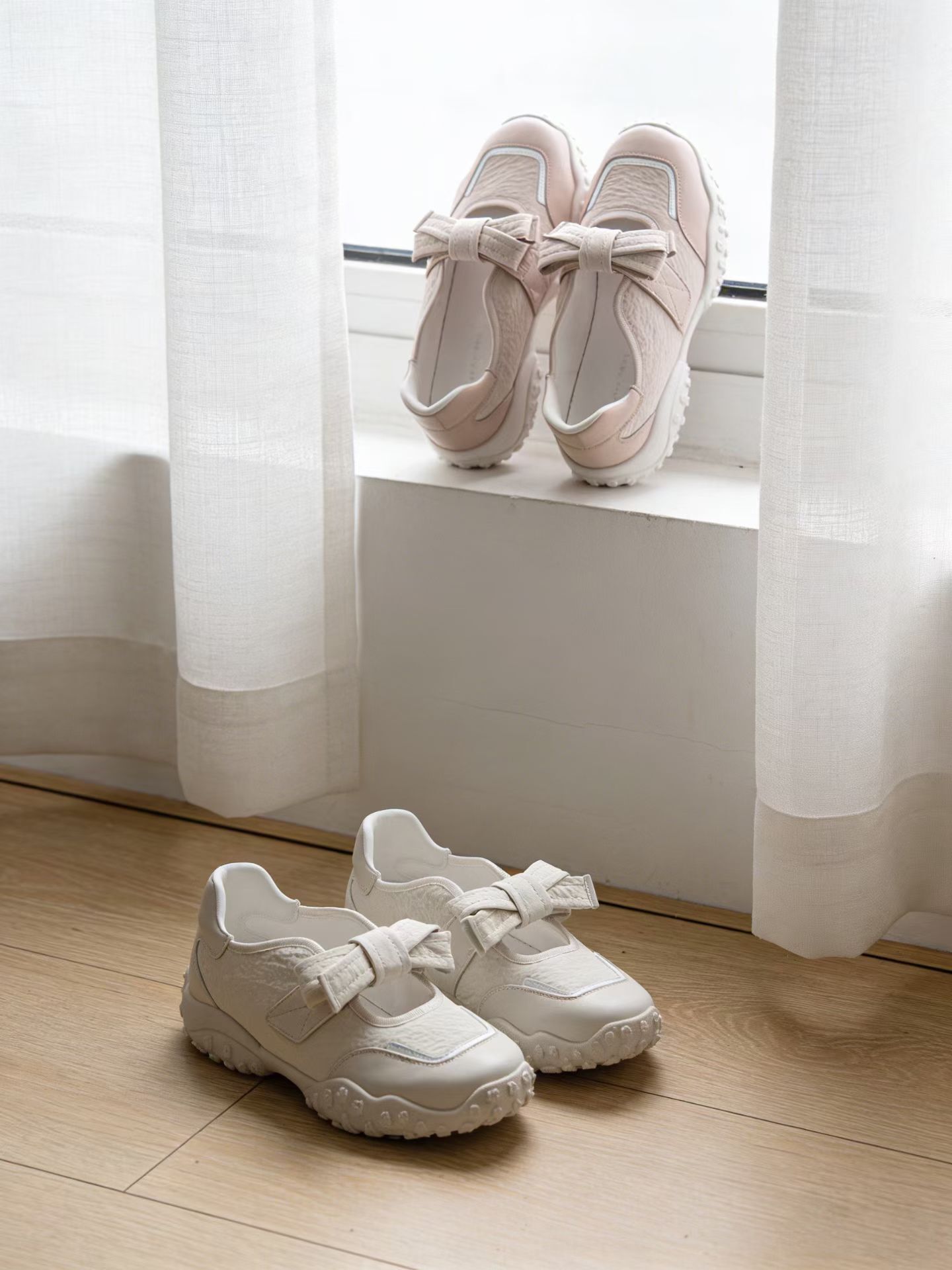 日系蝴蝶結真皮休閒鞋(35-41)