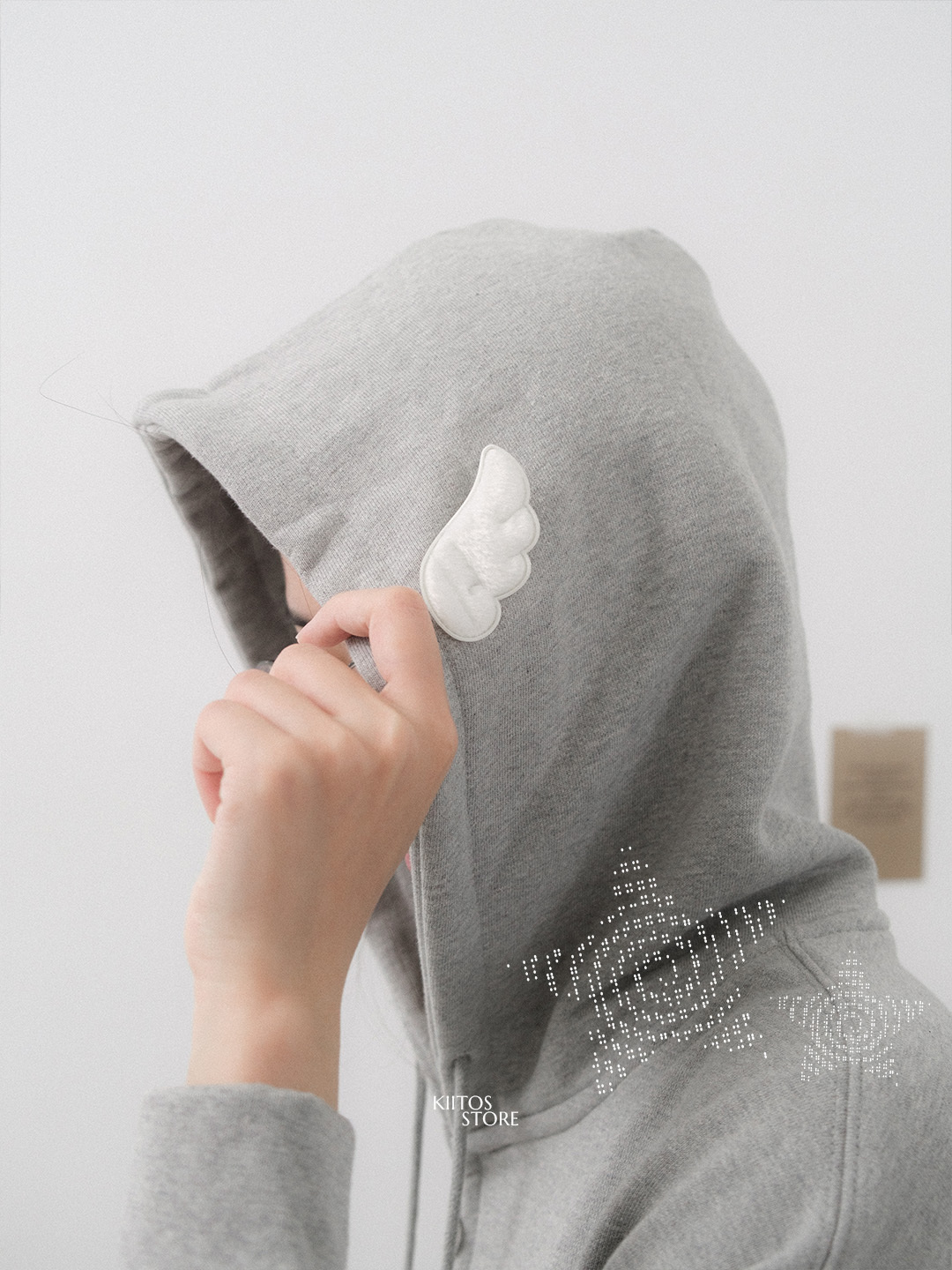 【預購】韓國 Clut Studio 立體 天使翅膀 Angel Wing Zip-Up Hoodie 愛心拉鍊 連帽 外套