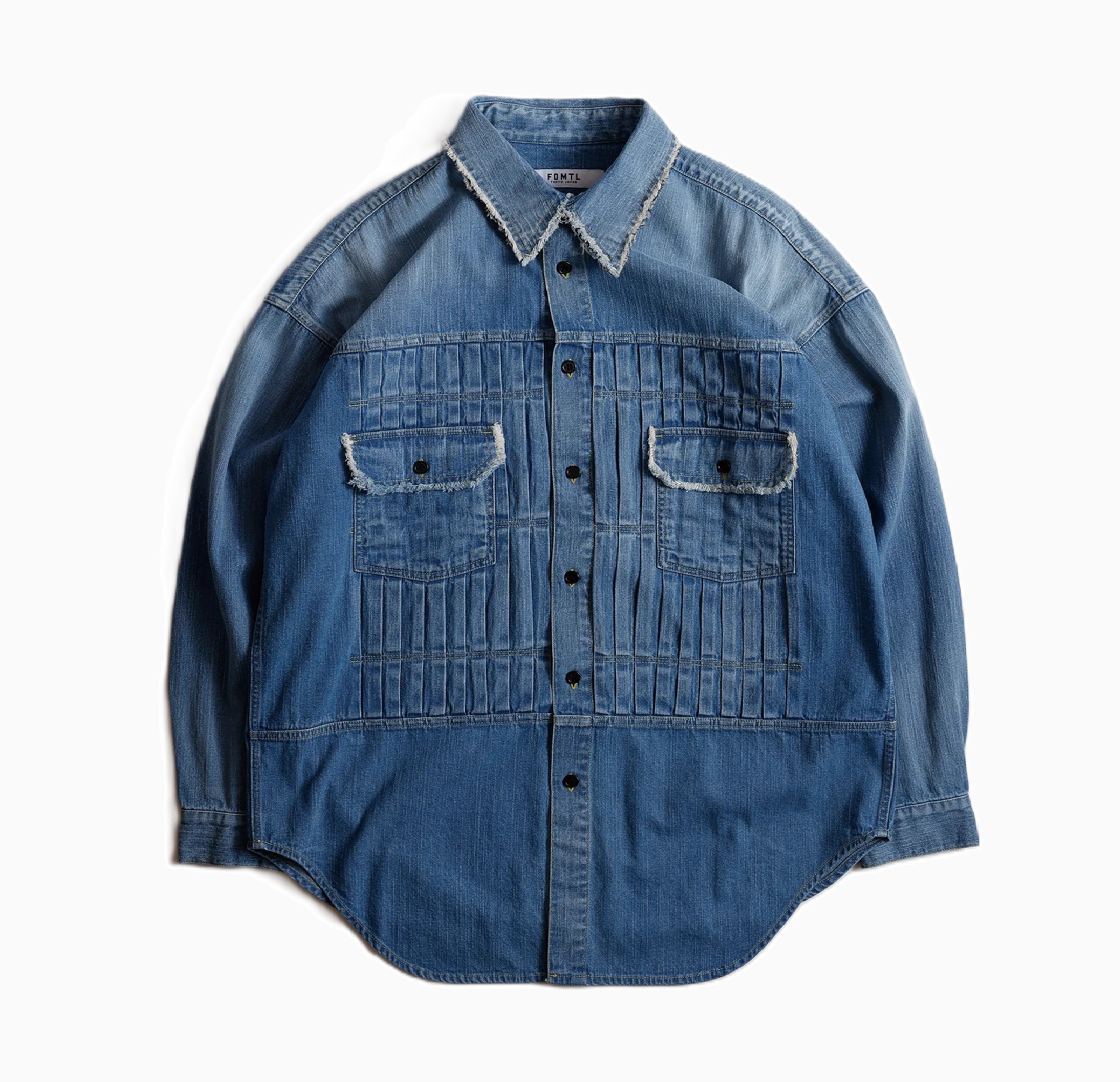 FDMTL JAPAN 2026 DENIM PLATED SHIRT 3 YEAR WASH *MADE IN JAPAN - PRE ORDER ITEM (預訂中)