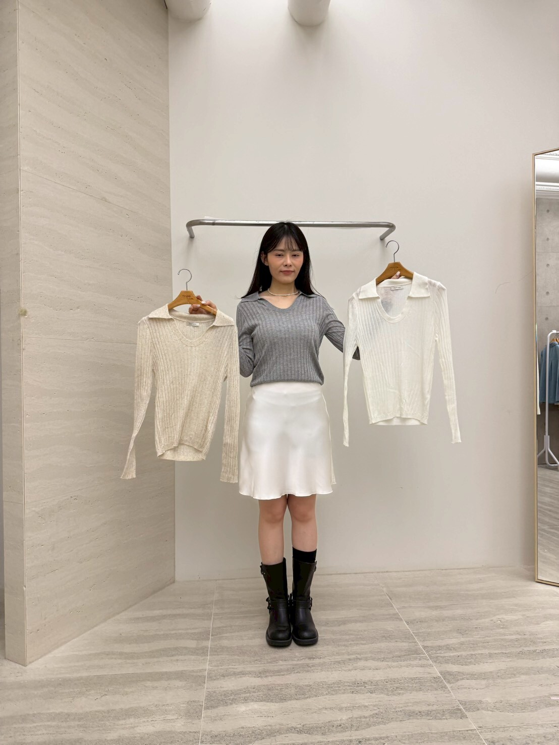 DR6030 坑紋反領上衣