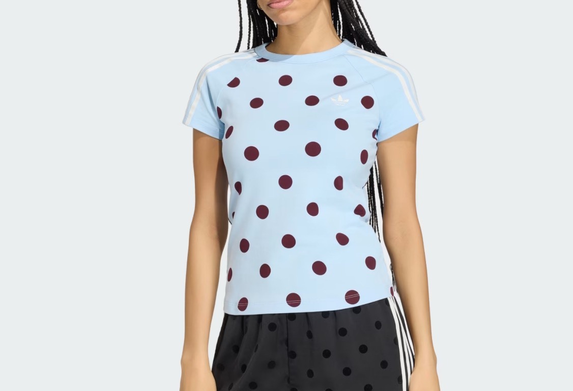 Adidas點點短版上衣 波點 愛迪達韓國限定