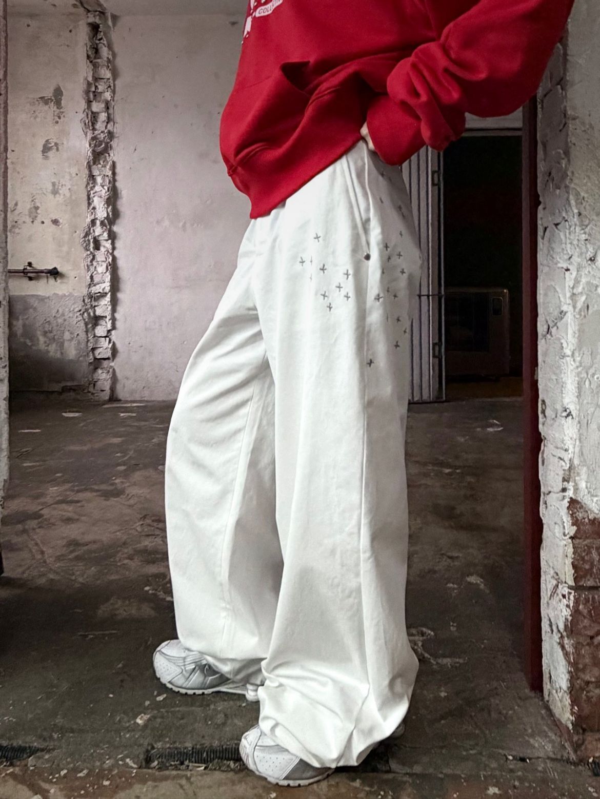 十字圖案鬆身褲 Seeot-097P