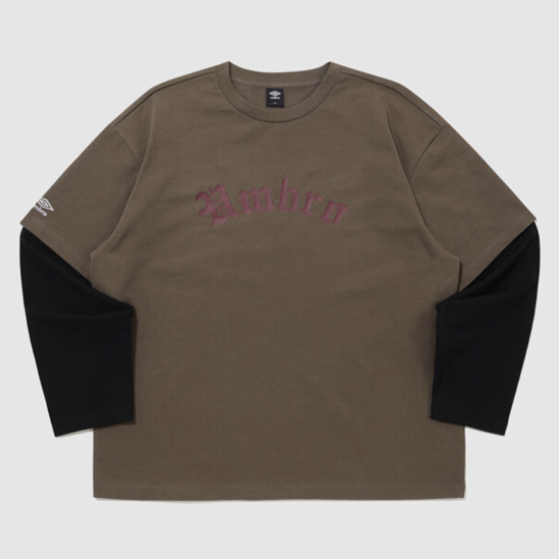 【代購】UMBRO U Sporty Layered 假兩件運動長袖T恤