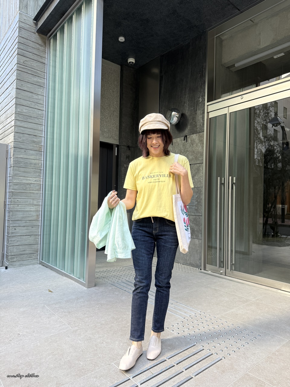 正韓sunny檸檬黃字母T