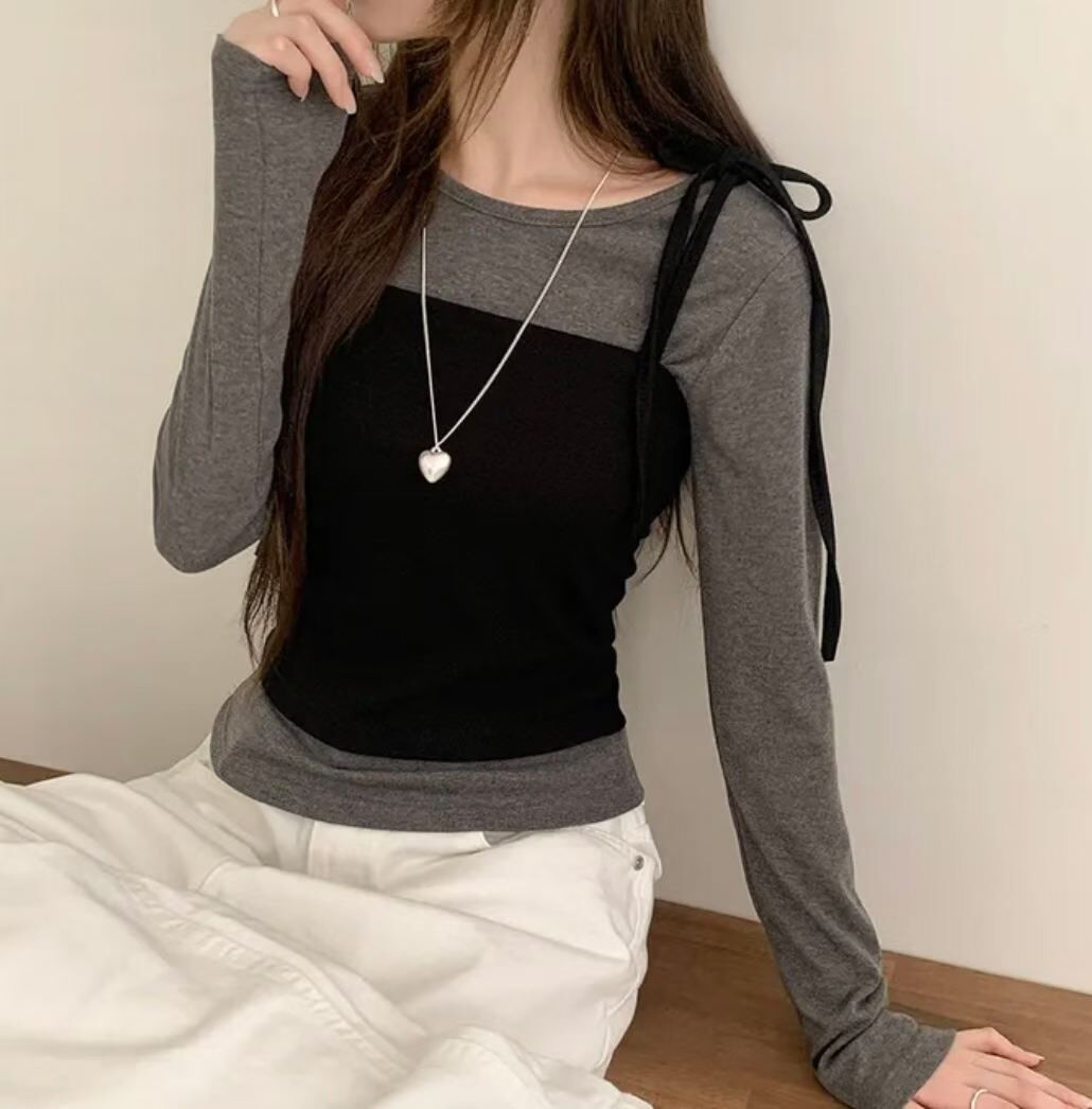 #12_兩件拼接式長袖上衣 (四款入)