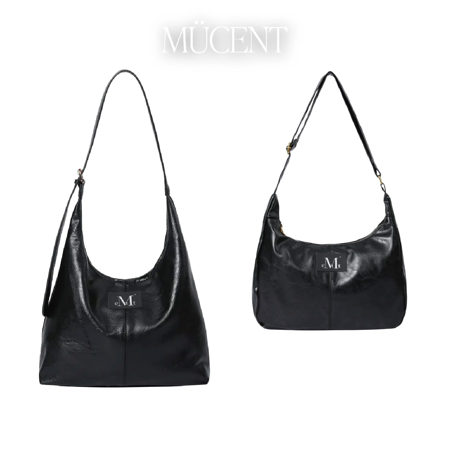 Mucent LOGO單肩包 斜肩包 兩款  黑色 大容量 通勤系列