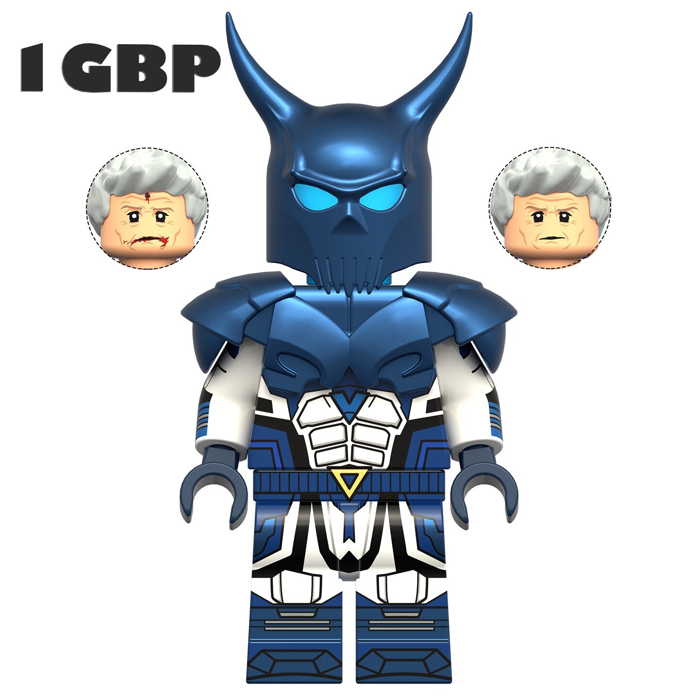1GBP Special Offer:  Peacemaker Blue Dragon Custom Minifigures Minifigs fit Lego KT1079 XP583